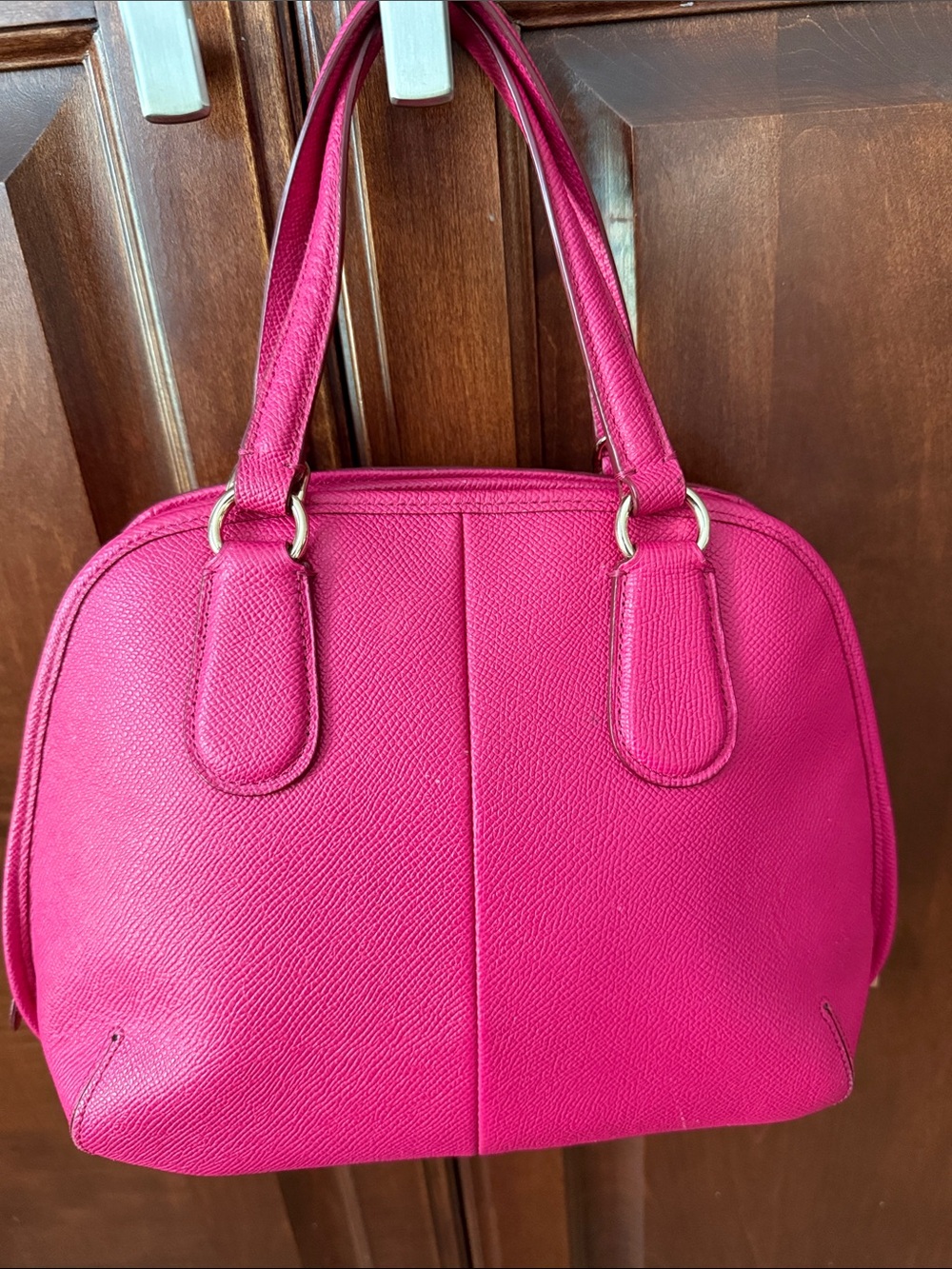Coach Prince Street mini satchel pink Ruby EUC 11 1/2"(L) x 7 3/4" (H) x 4 1/4" - Picture 6 of 13